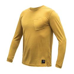 SENSOR Merino Air Traveller pánské triko dl.rukáv Mustard