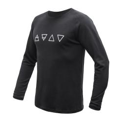 SENSOR Merino Blend Elements pánské černé triko dl.rukáv