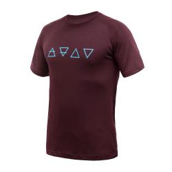 SENSOR Merino Blend Elements pánské triko kr.rukáv Port Red