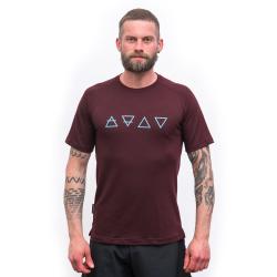 SENSOR Merino Blend Elements pánské triko kr.rukáv Port Red