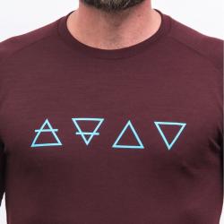 SENSOR Merino Blend Elements pánské triko kr.rukáv Port Red