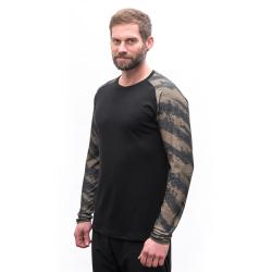 SENSOR Merino Blend Impress pánské triko dl.rukáv černá/brush