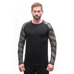 SENSOR Merino Blend Impress pánské triko dl.rukáv černá/brush
