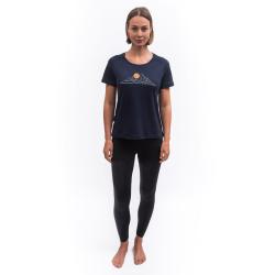 SENSOR Merino Blend Moon dámské triko kr.rukáv Deep Blue