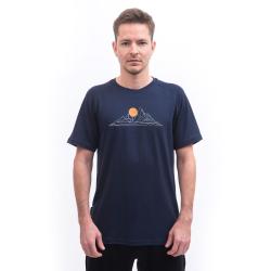 SENSOR Merino Blend Moon pánske tričko kr.rukáv Deep Blue