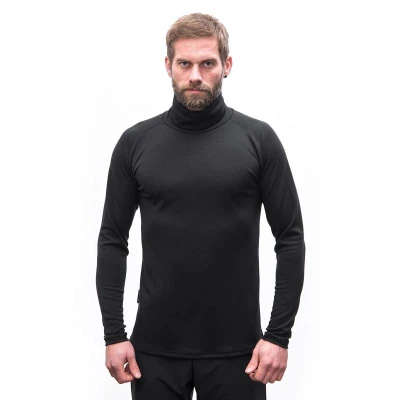 SENSOR Merino Blend pánský černý rolák