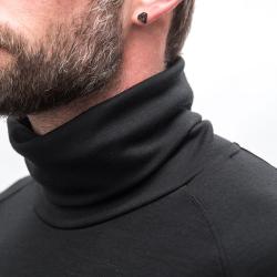 SENSOR Merino Blend pánský černý rolák