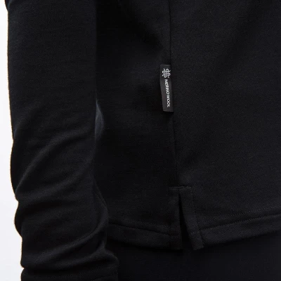 SENSOR Merino Blend Stone dámské černé triko dl.rukáv