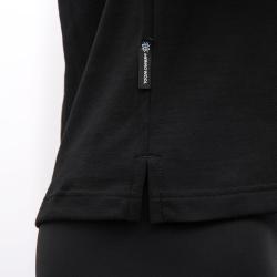 SENSOR Merino Blend Stone dámské černé triko kr.rukáv