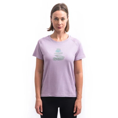 SENSOR Merino Blend Stone dámské triko kr.rukáv Mystic violet