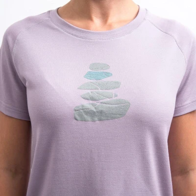 SENSOR Merino Blend Stone dámské triko kr.rukáv Mystic violet