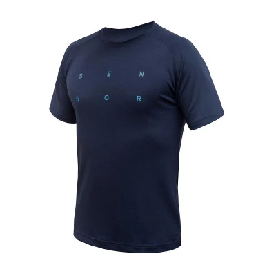 SENSOR Merino Blend Typo pánské triko kr.rukáv Deep Blue SENSOR Merino Blend Typo pánské triko kr.rukáv Deep Blue