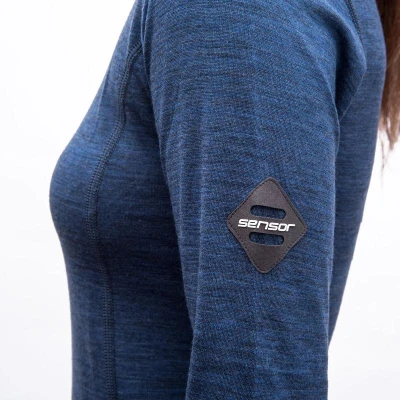 SENSOR Merino Bold Cool Blue dámské tričko