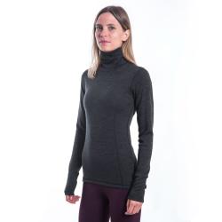 SENSOR Merino Bold Roll Neck Anthracite Gray dámské tričko