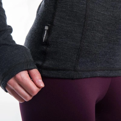 SENSOR Merino Bold Roll Neck Anthracite Gray dámské tričko