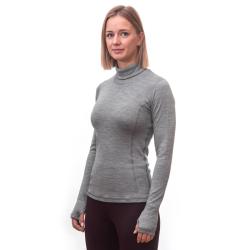 SENSOR Merino Bold Roll Neck Cool Gray dámské tričko