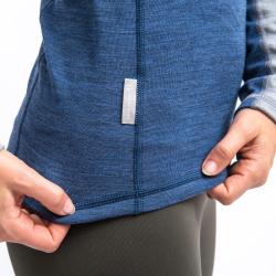 SENSOR Merino Bold Zip Cool Blue/cool Gray dámské tričko
