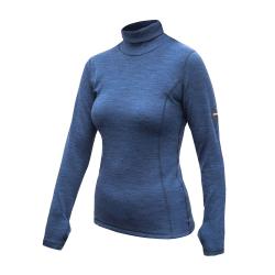 SENSOR Merino Bold Roll Neck dámské triko cool blue