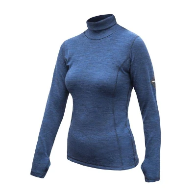 SENSOR Merino Bold Roll Neck dámské triko cool blue SENSOR Merino Bold Roll Neck dámské triko cool blue