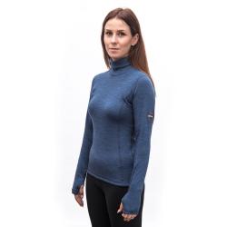 SENSOR Merino Bold Roll Neck dámské triko cool blue