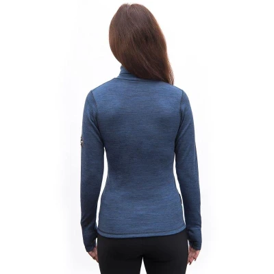 SENSOR Merino Bold Roll Neck dámské triko cool blue