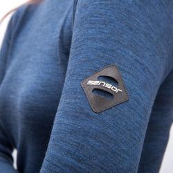 SENSOR Merino Bold Roll Neck dámské triko cool blue