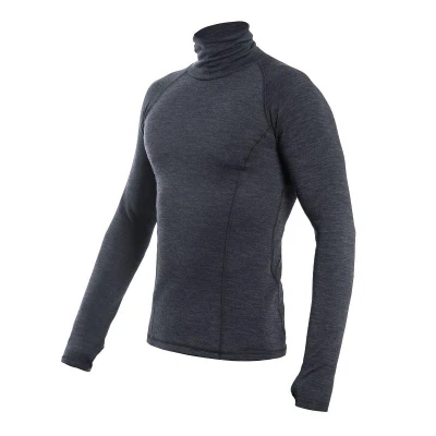 SENSOR Merino Bold Roll Neck Anthracite Gray pánské tričko SENSOR Merino Bold Roll Neck Anthracite Gray pánské tričko