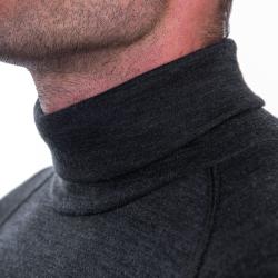 SENSOR Merino Bold Roll Neck Anthracite Gray pánské tričko
