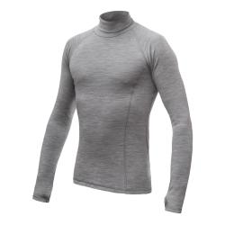 SENSOR Merino Bold Roll Neck Cool Gray pánske tričko
