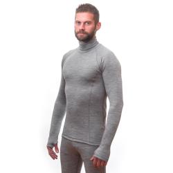 SENSOR Merino Bold Roll Neck Cool Gray pánské tričko