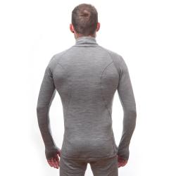 SENSOR Merino Bold Roll Neck Cool Gray pánské tričko