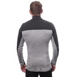 SENSOR Merino Bold Zip Cool Gray/anthracite pánské tričko