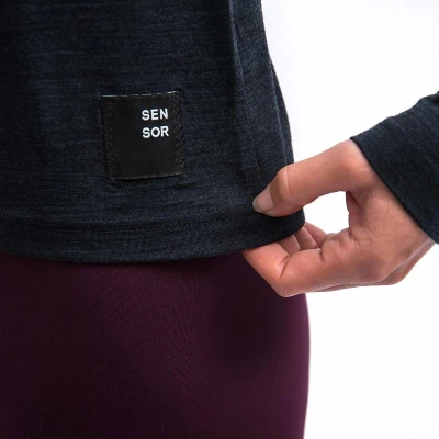 SENSOR Merino Cordura dámské černé triko dl.rukáv