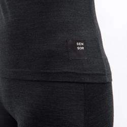 SENSOR Merino Cordura dámské černé triko kr.rukáv