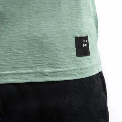 SENSOR Merino Cordura pánské triko dl.rukáv Basil Green