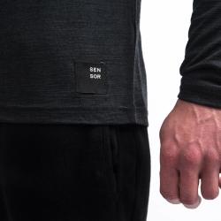 SENSOR Merino Cordura pánské černé triko dl.rukáv