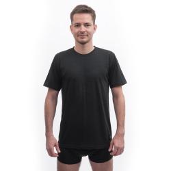 SENSOR Merino Cordura pánské černé triko kr.rukáv
