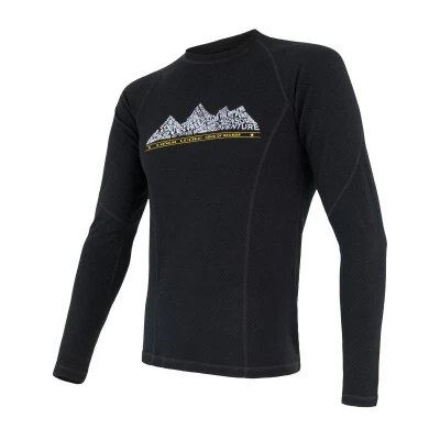 Sensor Merino Df Adventure Černá pánské funkční tričko Sensor Merino Df Adventure Černá pánské funkční tričko