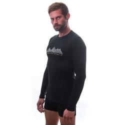 Sensor Merino Df Adventure Černá pánské funkční tričko