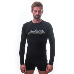 Sensor Merino Df Adventure Černá pánské funkční tričko