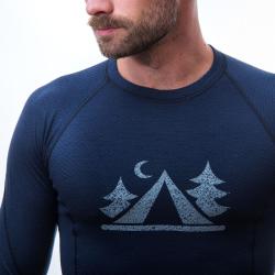 SENSOR Merino Df Camp pánské triko dl.rukáv Deep Blue