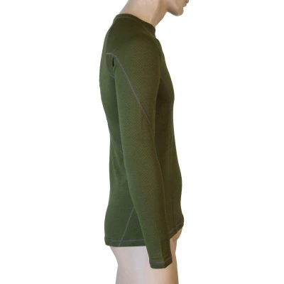 Sensor Merino Df Camp Safari Green pánské funkční tričko