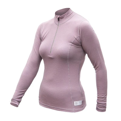 SENSOR Merino Df Zip Mystic violet dámské tričko