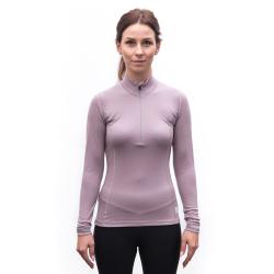 SENSOR Merino Df Zip Mystic violet dámské tričko