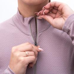 SENSOR Merino Df Zip Mystic violet dámské tričko