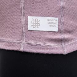 SENSOR Merino Df Zip Mystic violet dámské tričko