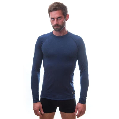 Sensor Merino Df Deep Blue pánské funkční tričko