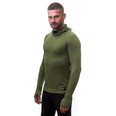 Sensor Merino Df Safari Green pánské funkční tričko