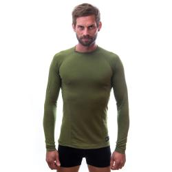 Sensor Merino Df Safari Green pánské funkční tričko