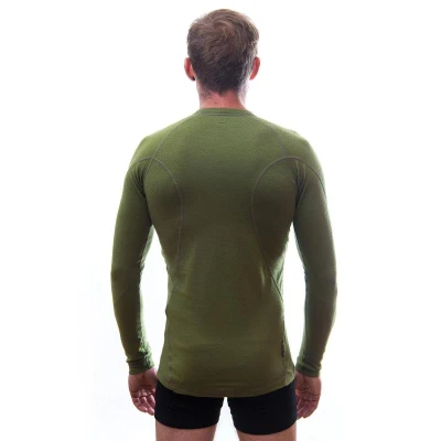 Sensor Merino Df Safari Green pánské funkční tričko